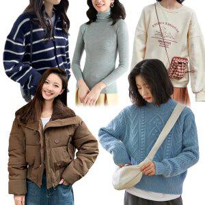 제라카 겨울시즌/패딩/기모/티셔츠/맨투맨/니트/가디건/기모바지/청바지/스커트 모음전