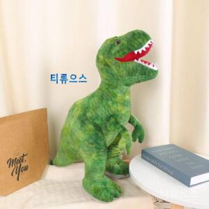 녹색 티라노사우르스 렉스 봉제 장난감 인형 공룡 생일 선물 30cm 티류으스