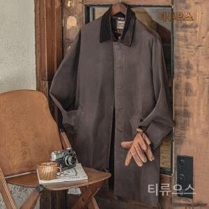 남성 발마칸코트 트렌치 왁스 빈티지 아메리칸 티류으스