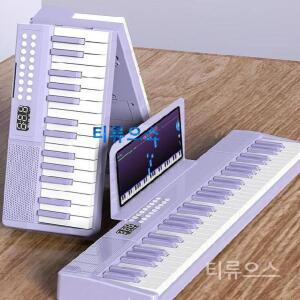 88건반 핑크 파워키보드 기본패키지 휴대용 접이식 디지털피아노 티류으스