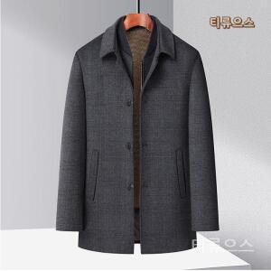 티류으스 남자 트렌치 코트 더블 자켓 정장 롱코트 아우터 겨울 반코트 정장코트 남자