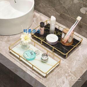 화장품 트레이 골드라인 북유럽 선반 정리함 가정용 현관 수납함 쟁반 티류으스