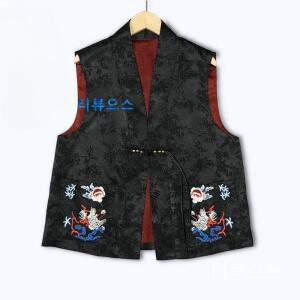 여성 쾌자 전통 성인 여자 국사 목단수 무속 의상 고급 티류으스