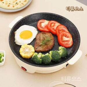 냄새없는그릴 다기능 전기 프라이팬 붙지 않는 그릴 베이킹 도구 220V 22cm 티류으스