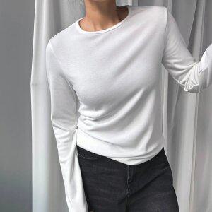 여자 기모티셔츠 겨울 이너티 레이어드티 기모 라운드넥 긴팔티셔츠