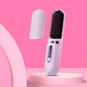 econer 무선 뿌리 볼륨 앞머리 C컬 빗 고데기 충전식