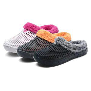 심플 트렌디 방풍 방한 겨울 데일리 털 슬립온 슬리퍼 사무실 학교 독서실 클래식 EVA