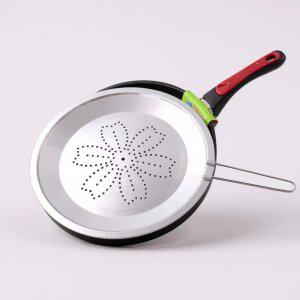 DAMDA 스텐인레스 타공 후라이팬 기름방지망 덮개 튀김 방지 뚜껑 32cm