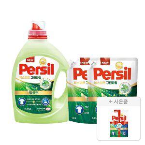퍼실 엑스퍼트 그린파워 드럼/일반 겸용 액체세제 2.65L, 1개 + 리필 1.8L, 2개 +증정