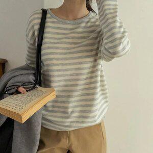 스윗 라운드 기본니트(스트라이프/무지)