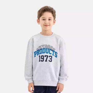 [아웃도어 프로덕츠 키즈]에센셜 그래픽 맨투맨 (멜란지 화이트) OD253IMM02_MWH