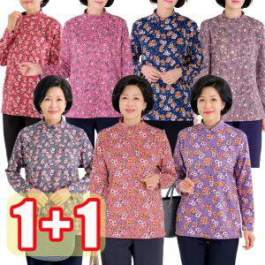 [엄마옷 로즈맘][1+1] 순정꽃반목피치기모티셔츠