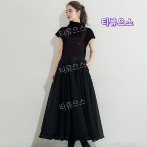 트리뉴 멜빵 샤원피스 데님 샤스커트 원피스 롱 세트 코디 티류으스