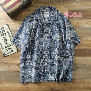 피그먼트  하와이안 패턴 여름 남성 셔츠티류으스