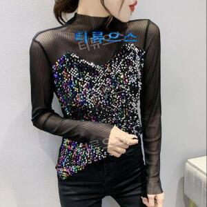 여성 라틴 댄스복 상의 라인 댄스 연습복 보급형 티류으스