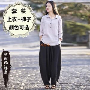 하이웨스트 여성 생활한복 절바지 법복 팬츠 광목 계량한복 바지 296103