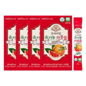 홀라이프 프리미엄 유기농 자몽즙, 14포, 4박스