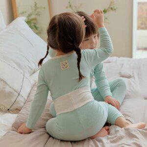 [키키스토리]마카롱 배앓이 민트 봄 아기내복 간절기 긴팔 유아 내의 실내복 아동