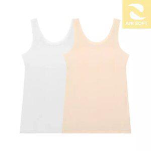 수아팜 [정상가 41800원] 주니어 에어 소프트 런닝브라 2매_아이보리/스킨