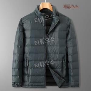 남성 초경량 패딩 남성용 80 화이트 덕 다운 패딩 코트 스탠드 칼라 캐주얼 따 티류으