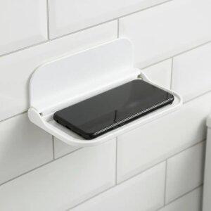 리빙스토리 화장실 핸드폰 거치대 휴대폰 부착식 욕실선반