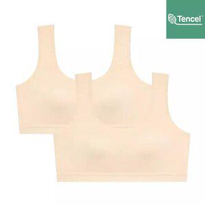 수아팜 [정상가 49800원] 주니어 3단계 순수 모달 스포츠 브라 2매 세트_스킨