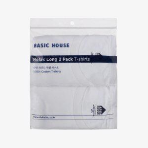 (최초가:17,900원) 베이직하우스 BH 롱기장 2PACK반팔티셔츠