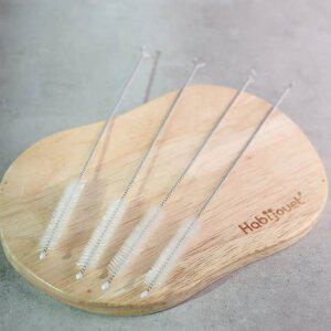 리빙스토리 스텐 빨대 세척솔 4개 스트로우브러쉬 빨대솔 젖병솔