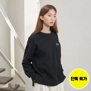 (최초가:39,900원) 베이직하우스 여성 그래픽 기모 맨투맨 티셔츠