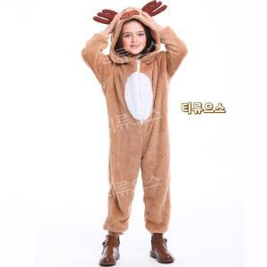 루돌프 의상 엘크 코스튬 인형탈 캐릭터 옷 복장 동물 홈파티 인형옷 티류으스