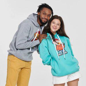 F1176 무니크영 트렌디 룩 베어 후드 티셔츠