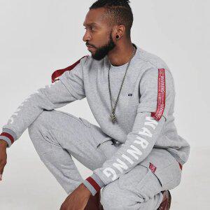 F963 무니크영 워닝 트윌테이프 포인트 맨투맨 티셔츠