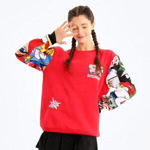 F11062 무니크영 슬리브 팝아트 맨투맨 티셔츠