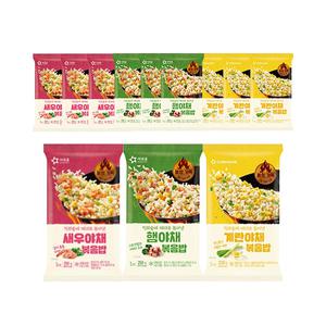 아워홈 새우볶음밥 250g+햄야채볶음밥 250g+계란야채볶음밥 230g 각 4개 (총 12개)
