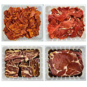 위너스푸드 양념 실속세트 4종 (고추장제육500g+ 소불고기500g+LA갈비500g+양념칼집목