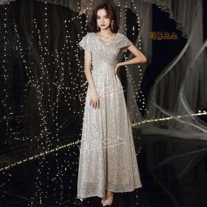 연주드레스 합창단 공연복 무대 이브닝 드레스 스팽글 롱 티류으스