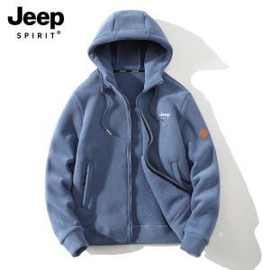 JEEP 커플공용 따뜻 방한 후드집업 기모 후리스 점퍼