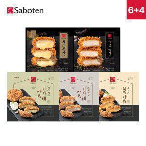 사보텐 일본 정통 수제 돈까스 등심 6팩+치즈 4팩