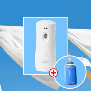 [바이오미스트] 아로마 화장실 사무실 거실 실내 자동 분사기+ 뉴론드리 290ml 방향제