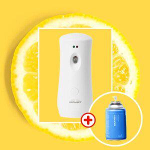 [바이오미스트] 아로마 화장실 사무실 거실 실내 자동 분사기+ 레몬 290ml 방향제