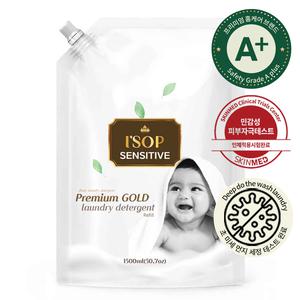 [단하루x아이솝체험가]아이솝 메가 센서티브 프리미엄 골드 아기 세탁 세제 무향 리필