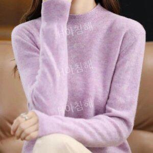 여성 심플 무지 니트 피부 친화적 뛰어난 보온성