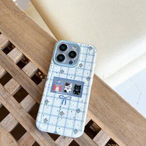 최신 귀여운 아이폰 케이스 체크 고양이 하우스 / 핸드폰케이스 17 16 15 14 13 에어