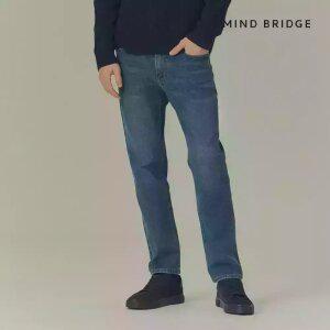 [택가 89,900]마인드브릿지 [웜]테이퍼드기모밴딩데님팬츠_DI _1colors