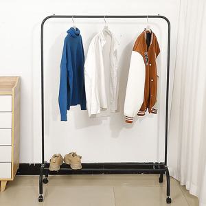 바퀴달린 철제 이동식 1단 행거 옷방 드레스룸 원룸 행거
