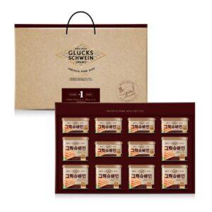 그릭슈바인 캔햄 선물세트 (특1호, 200g*6 + 340g*6, 2 + 1박스)
