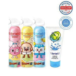 브리엘 브레드이발소 버블클렌저 200ml 3종(기본형)+양배추 모이스처 수딩젤 160ml