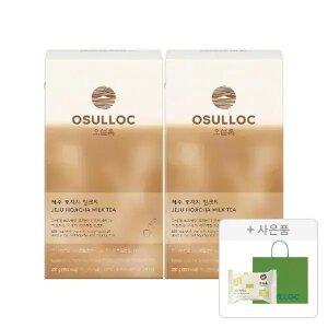 오설록 제주 호지차 밀크티 10입, 2개 +증정(그린티웨하스 17g, 1개 + 쇼핑백(소), 1개