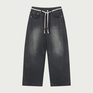 여성 울트라 소프트 벨트 벌룬 데님팬츠_165(10560-155-205-10)