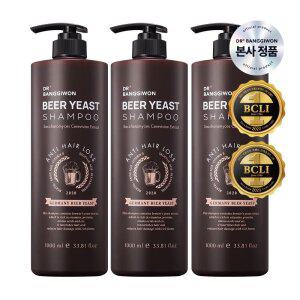 [탈모샴푸 1등] 닥터방기원 맥주효모 탈모샴푸 1L x 3개 대용량